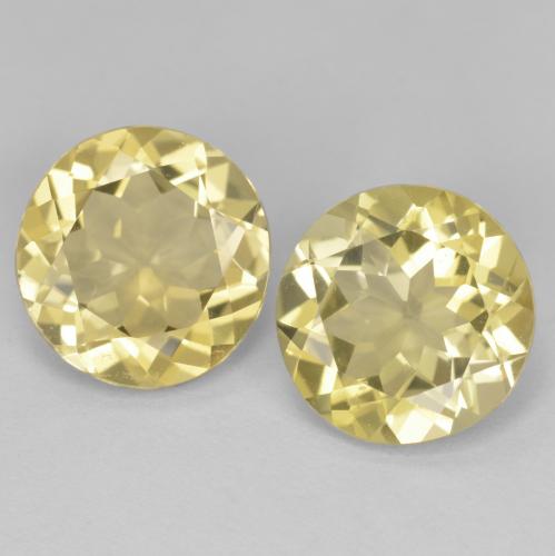 4.38 ct natürliche Warmes Gelb Goldener Beryll-Edelsteine, Rund Schliff, VVS-VS
