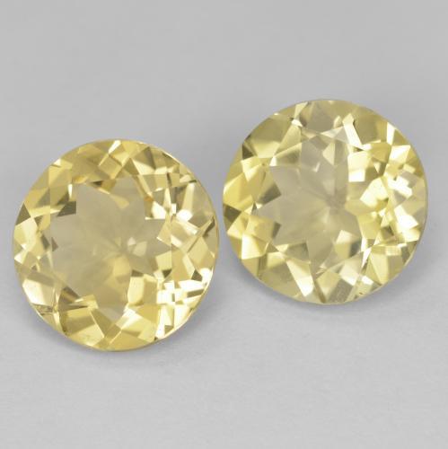 4.38 ct natürliche Warmes Gelb Goldener Beryll-Edelsteine, Rund Schliff, VVS-VS