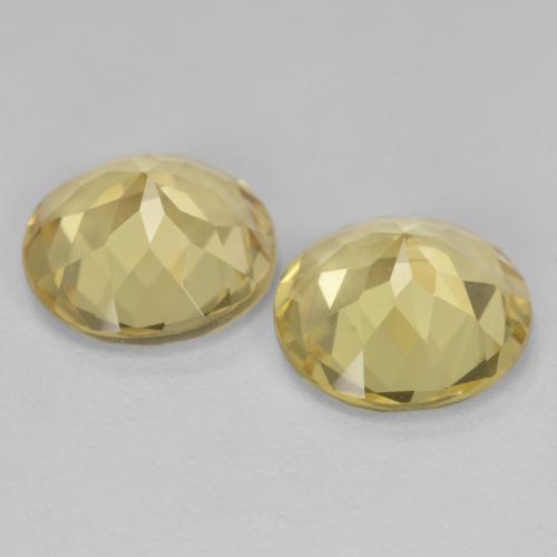 4.38 ct natürliche Warmes Gelb Goldener Beryll-Edelsteine, Rund Schliff, VVS-VS