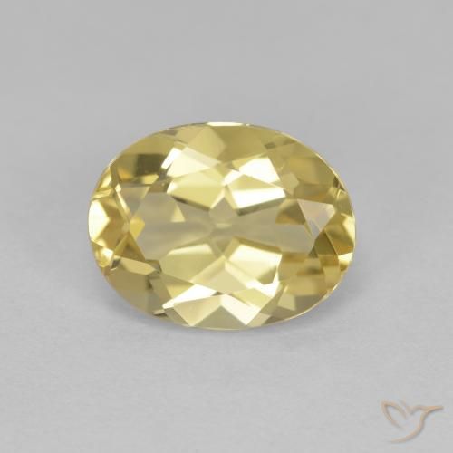 1.92ct Natürlicher hellgelb Goldener Beryll, Oval, VVS-VS