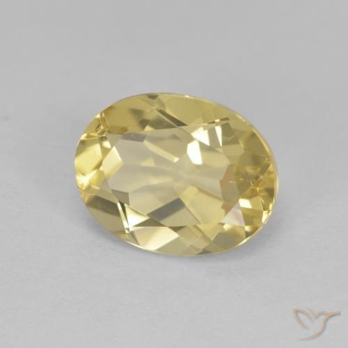 9,17 ctw natürlicher hellgelb Goldener Beryll, Oval, VVS-VS