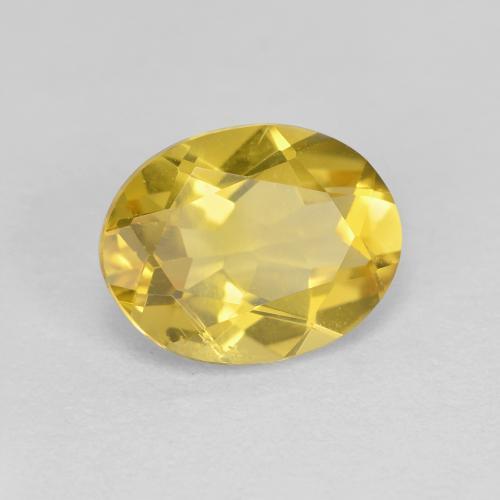 1,73 ctw natürlicher gelber Goldberyll, Oval Schliff, VS