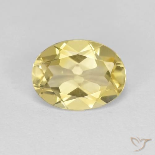 1.52ct Natürlicher Mittelhelles Gelb Goldener Beryll, Oval, VS