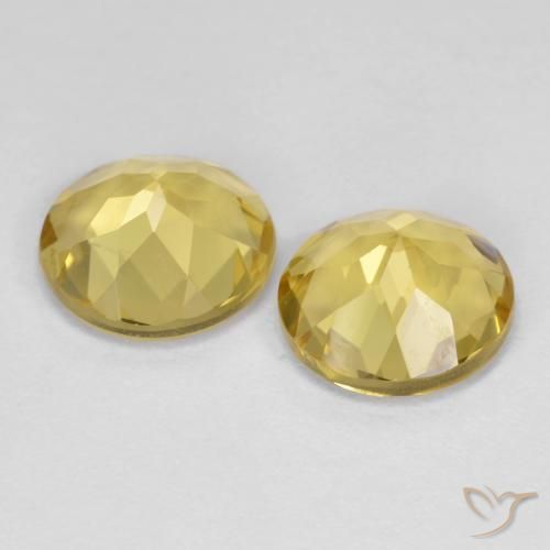 3.22 ct natürliche Mittelhelles Gelb Goldener Beryll-Edelsteine, Runden, VVS-VS