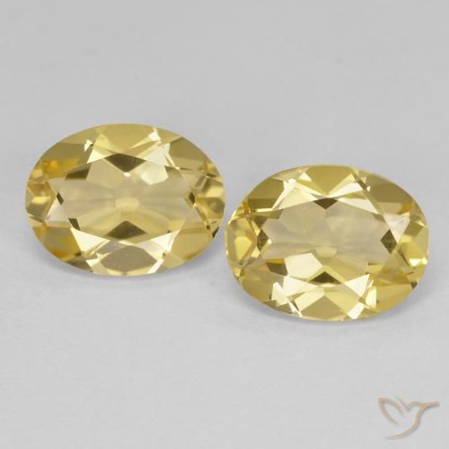 3.36ctw Natürlicher hellgelb Goldener Beryll, Oval, VS