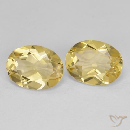 3.36 ct natürliche hellgelb Goldener Beryll-Edelsteine, Oval, VS
