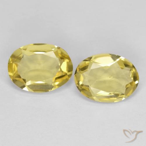 2.10ctw Natürlicher Mittelhelles Gelb Goldener Beryll, Oval, VS