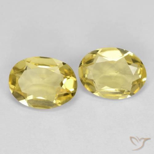 2.10 ct natürliche Mittelhelles Gelb Goldener Beryll-Edelsteine, Oval, VS