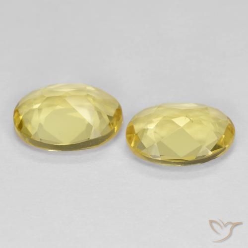 2.10 ct natürliche Mittelhelles Gelb Goldener Beryll-Edelsteine, Oval, VS