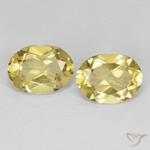 2.34ctw Natürlicher Mittelhelles Gelb Goldener Beryll, Oval, VS