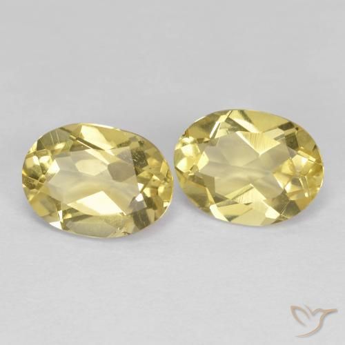 2.34 ct natürliche Mittelhelles Gelb Goldener Beryll-Edelsteine, Oval, VS