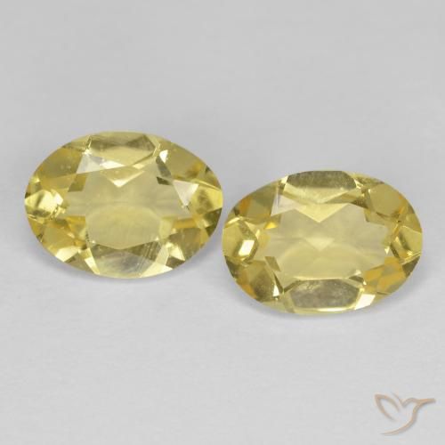2.22ctw Natürlicher Dijon Gelb Goldener Beryll, Oval, VS