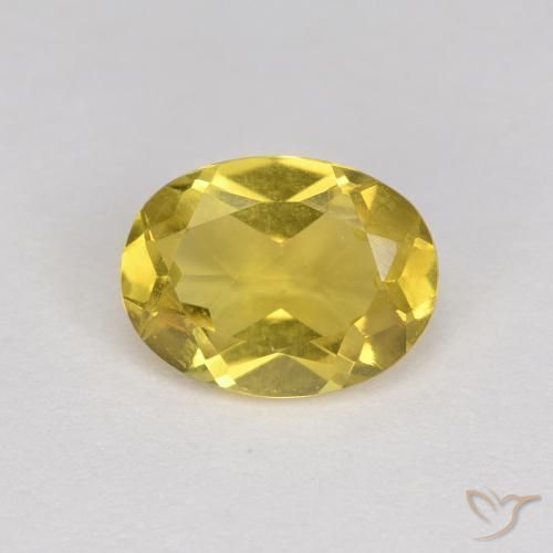 1.13ct Natürlicher Gelb Goldener Beryll, Oval, VVS-VS