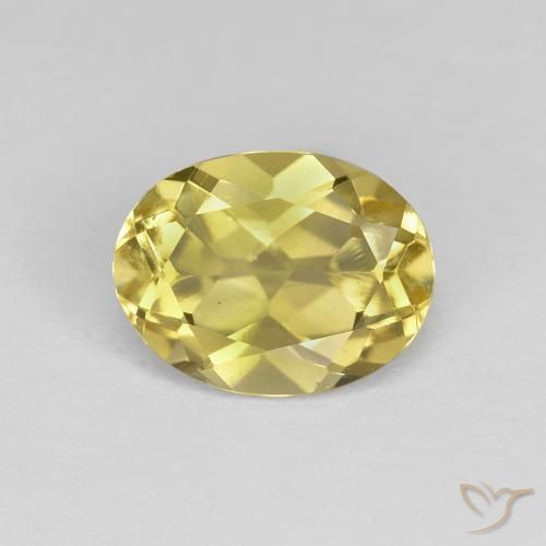 1.25ct Natürlicher Helles Gold-Gelb Goldener Beryll, Oval, VS
