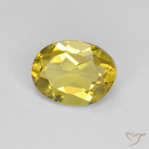 9,17 ctw natürlicher Mittelhelles Gelb Goldener Beryll, Oval, VVS-VS