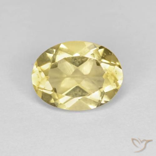 1.38ct Natürlicher Helles Erdgelb Goldener Beryll, Oval, VS