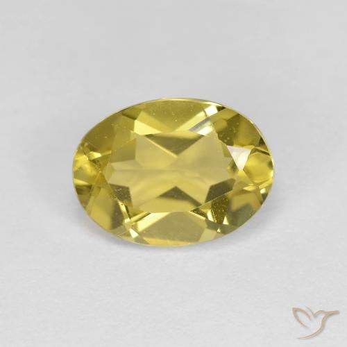 1.33ct Natürlicher hellgelb Goldener Beryll, Oval, VS