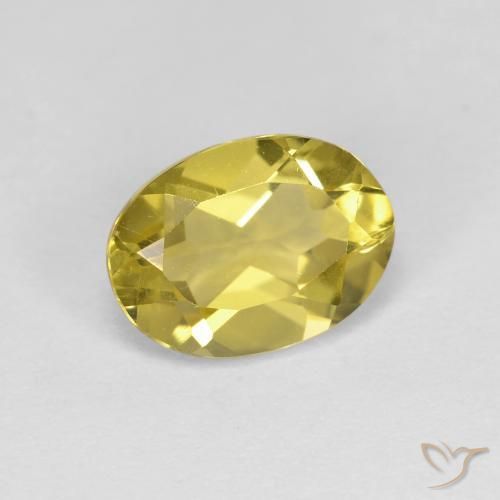 9,17 ctw natürlicher hellgelb Goldener Beryll, Oval, VS