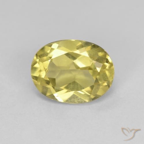1.29ct Natürlicher hellgelb Goldener Beryll, Oval, VS