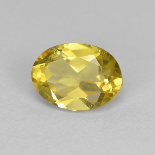 1,21 ctw natürlicher gelber Goldberyll, Oval Schliff, VS