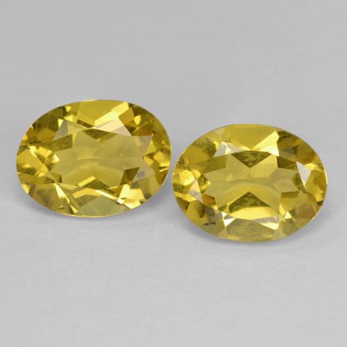 2.53 ct natürliche Hell Gold Goldener Beryll-Edelsteine, Oval Schliff, VS