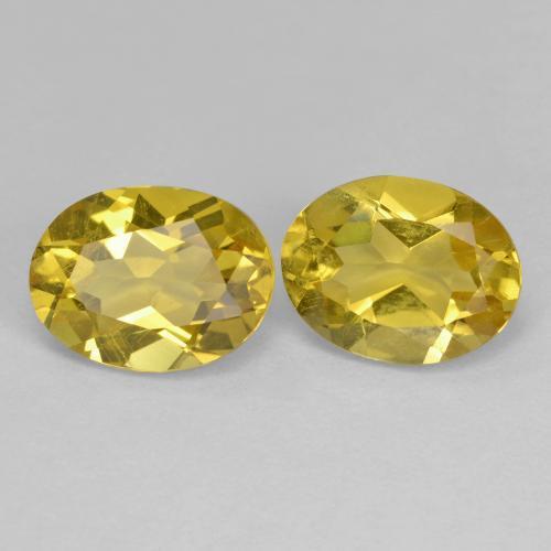 2.53 ct natürliche Hell Gold Goldener Beryll-Edelsteine, Oval Schliff, VS