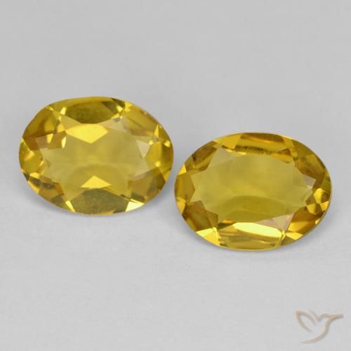 1.96ctw Natürlicher Dunkel gelb Goldener Beryll, Oval, VS