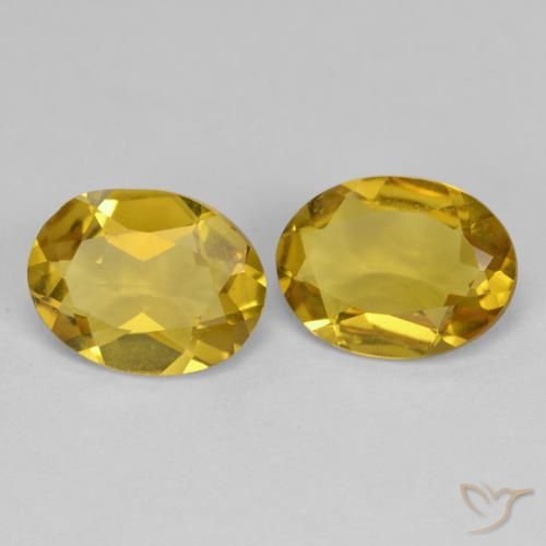 1.96 ct natürliche Dunkel gelb Goldener Beryll-Edelsteine, Oval, VS