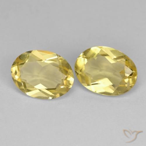 2.19 ct natürliche hellgelb Goldener Beryll-Edelsteine, Oval, VS