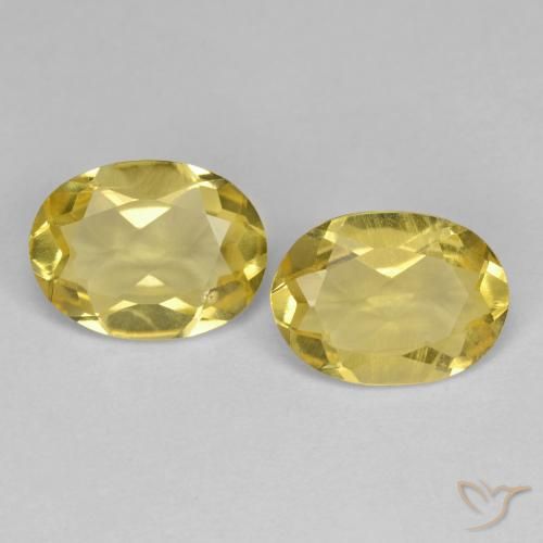 1.97ctw Natürlicher hellgelb Goldener Beryll, Oval, VS