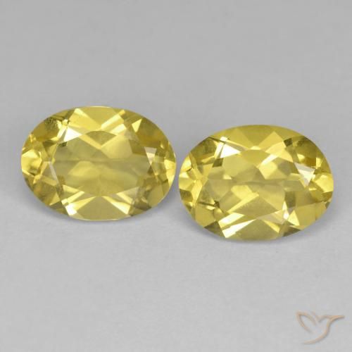 2.35ctw Natürlicher Sanftes Gelb Goldener Beryll, Oval, VS