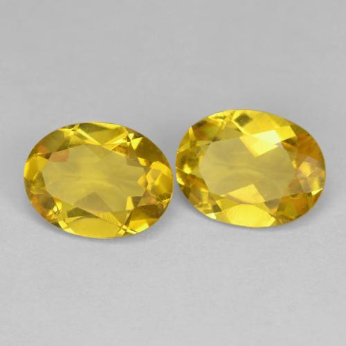 2.12 ct natürliche Mittelgelb Goldener Beryll-Edelsteine, Oval Schliff, VS