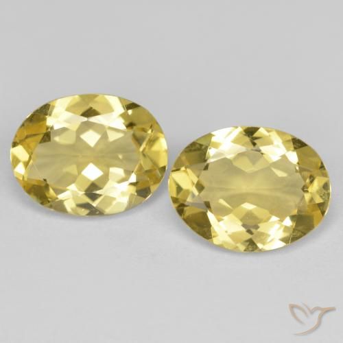 3.93ctw Natürlicher Mittelhelles Gelb Goldener Beryll, Oval, VVS-VS
