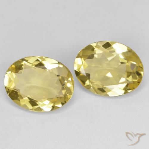4.34ctw Natürlicher Mittelhelles Gelb Goldener Beryll, Oval, VVS-VS
