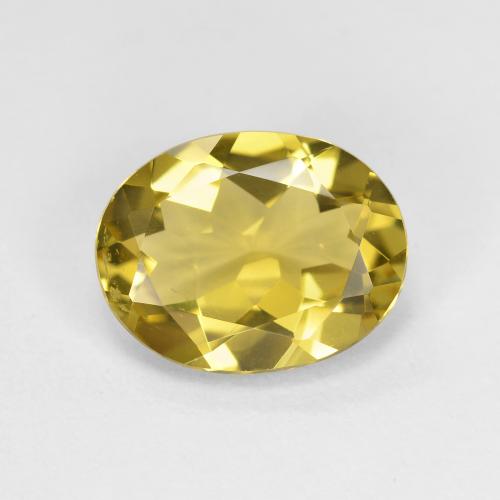 1,93 ctw natürlicher gelber Goldberyll, Oval Schliff, VVS
