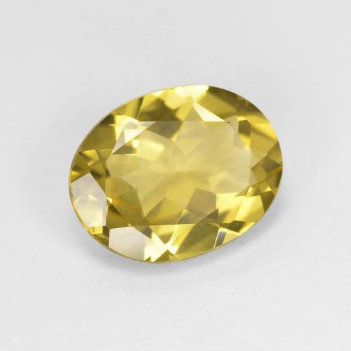 1,93 ctw natürlicher gelber Goldberyll, Oval Schliff, VVS