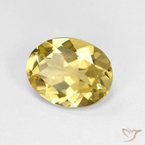 9,17 ctw natürlicher hellgelb Goldener Beryll, Oval, VVS-VS