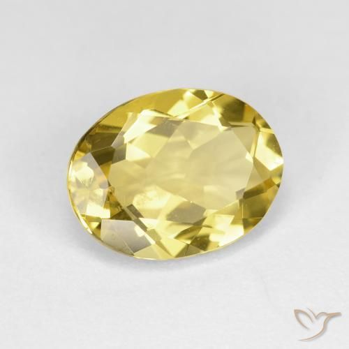 9,17 ctw natürlicher hellgelb Goldener Beryll, Oval, VVS-VS
