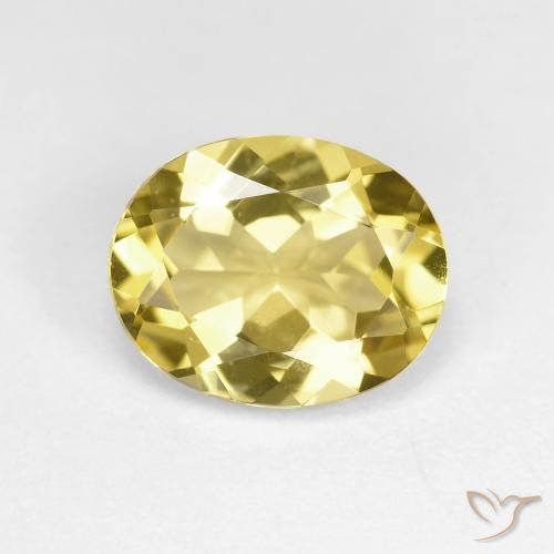 2.19ct Natürlicher Toskana Gelb Goldener Beryll, Oval, VVS-VS