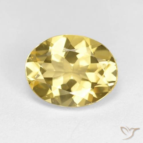 2.50ct Natürlicher hellgelb Goldener Beryll, Oval, VVS-VS