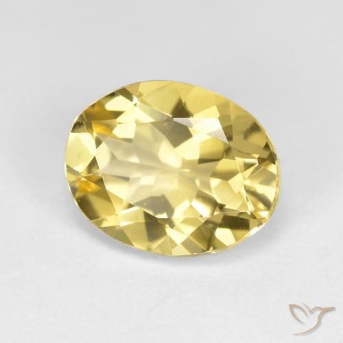 9,17 ctw natürlicher hellgelb Goldener Beryll, Oval, VVS-VS