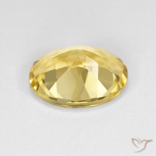 9,17 ctw natürlicher hellgelb Goldener Beryll, Oval, VVS-VS