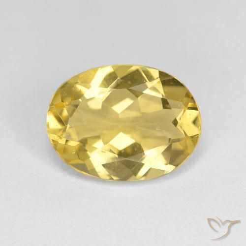 2.00ct Natürlicher hellgelb Goldener Beryll, Oval, VVS-VS