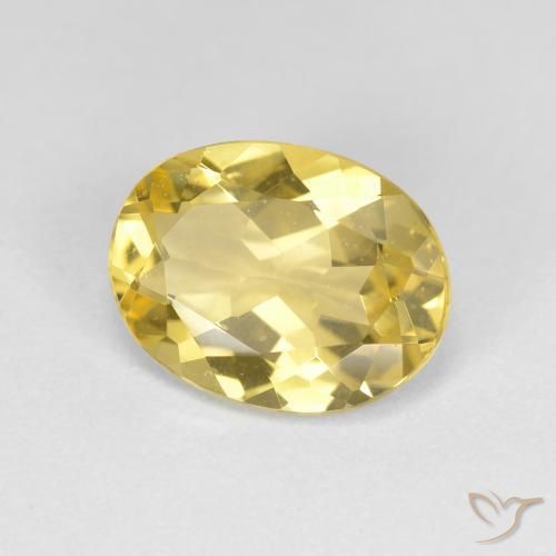9,17 ctw natürlicher hellgelb Goldener Beryll, Oval, VVS-VS