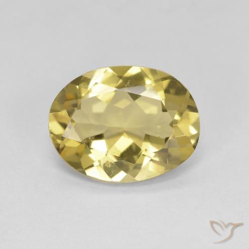 2.18ct Natürlicher Mittelgelb Goldener Beryll, Oval, VS
