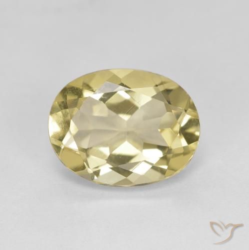 2.53ct Natürlicher hellgelb Goldener Beryll, Oval, VVS