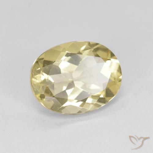 9,17 ctw natürlicher hellgelb Goldener Beryll, Oval, VVS