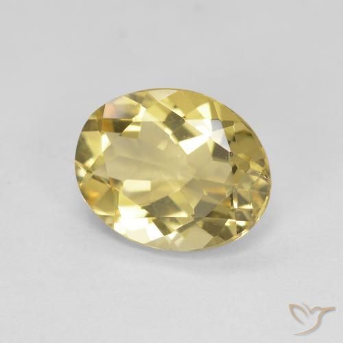 9,17 ctw natürlicher hellgelb Goldener Beryll, Oval, VVS