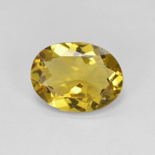 2,06 ctw natürlicher gelber Goldberyll, Oval Schliff, VVS-VS