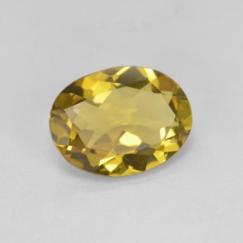2,06 ctw natürlicher gelber Goldberyll, Oval Schliff, VVS-VS